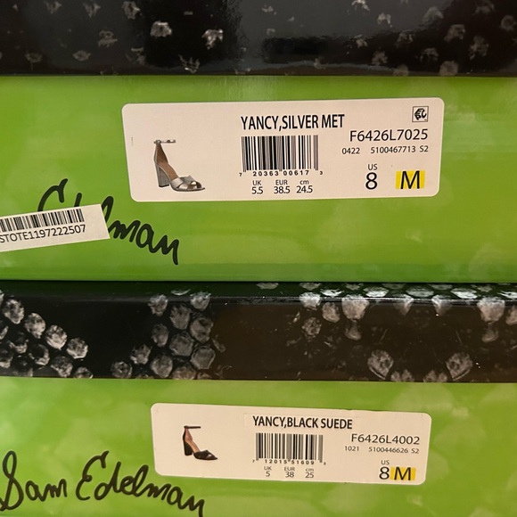 Sam Edelman Black Strappy Heels - Picture 3 of 3